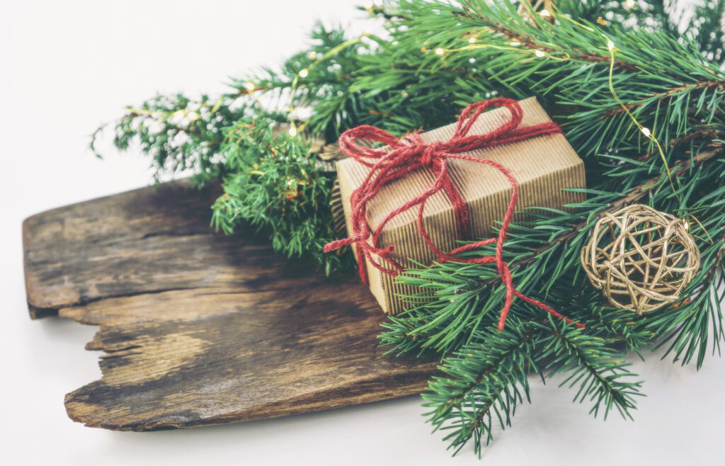 wrapped gift for the holidays