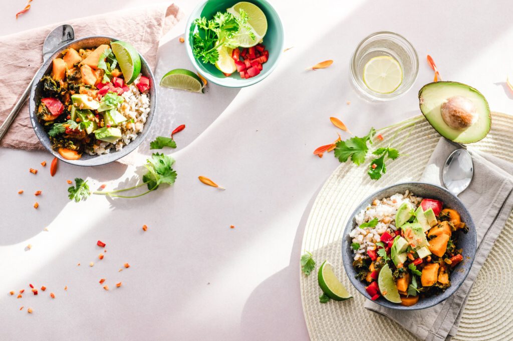 Vegetable Salad in Bowls