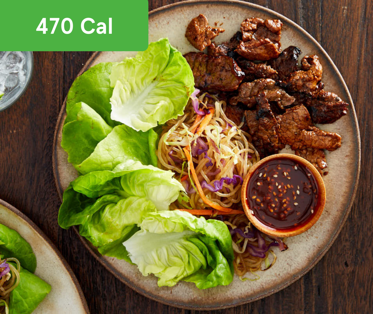 Korean Bulgogi Beef Lettuce Cups with Vegetable "Japchae"