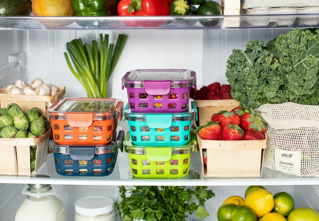 An organized fridge