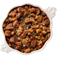 Plated Sausage, Fennel & Apple Stuffing